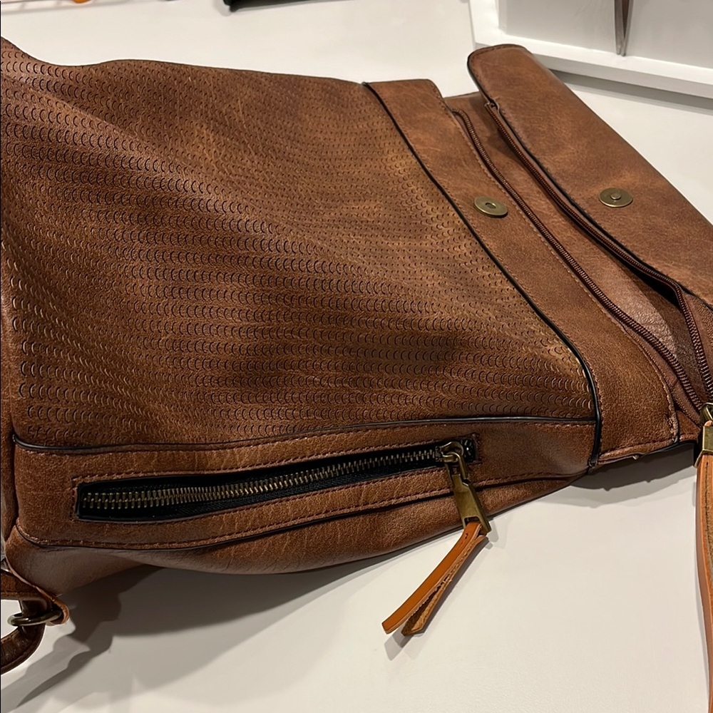 Brown Leather Backpack - image 6